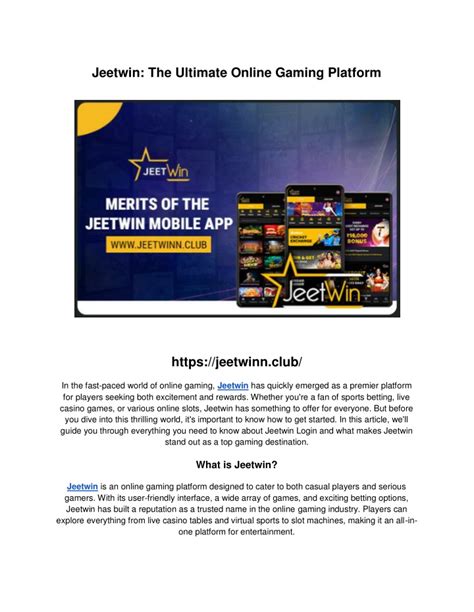 JeetWin: The Premier Online Gaming Destination .